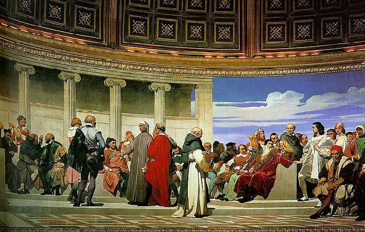Hippolyte Delaroche section 3 of the Hemicycle oil painting picture